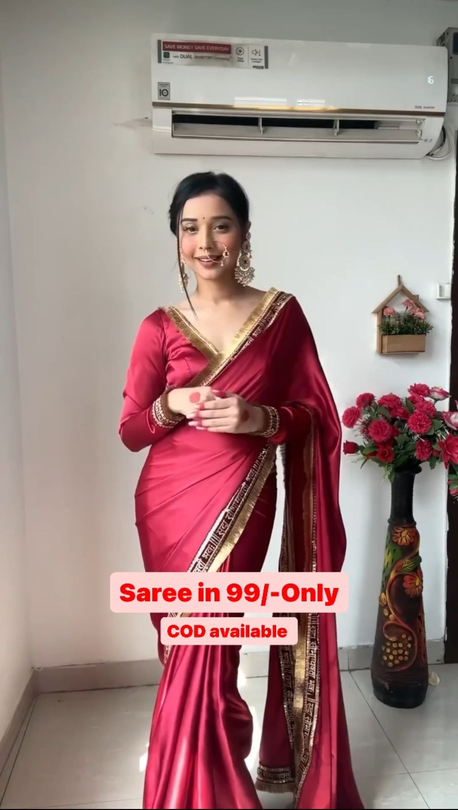 Red Color Silk Saree For Wedding Wear