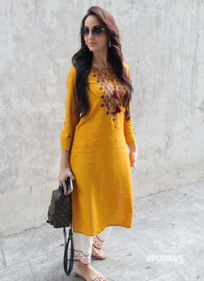 Fancy Multi Thread Work Yellow Color Bollywood Style Suit